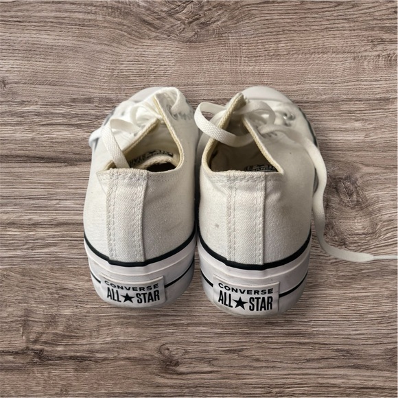Converse White Lift Platform Canvas Sneakers Size 7.5 - Picture 5 of 14
